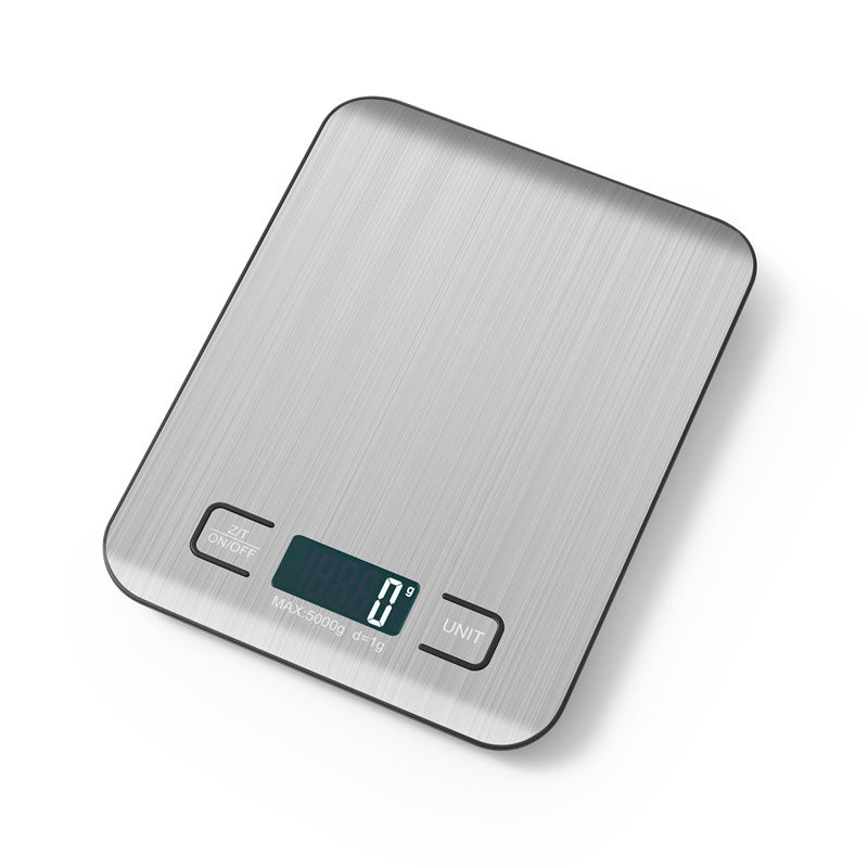 Vertex Kitchenware digital kitchen scale with a slim, compact design, featuring a clear digital display and stainless steel weighing surface.