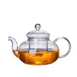 Heat-Resistant Glass Teapot with Built-In Filter