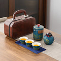 Kung Fu Tea Set | Portable Artisan Ceramic