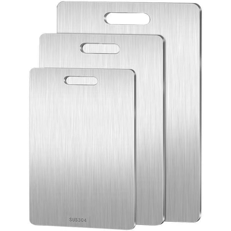 Reversible Cutting Board | Brushed Steel Finish