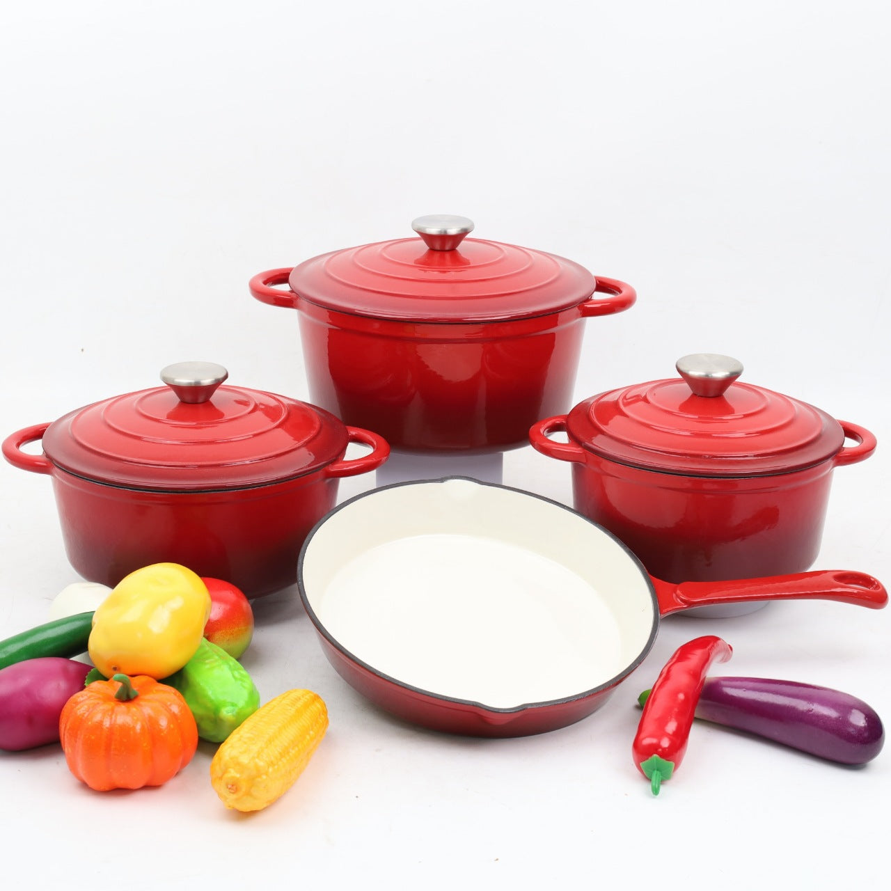 Enamelled Cast Iron Cookware | 4-Piece Set