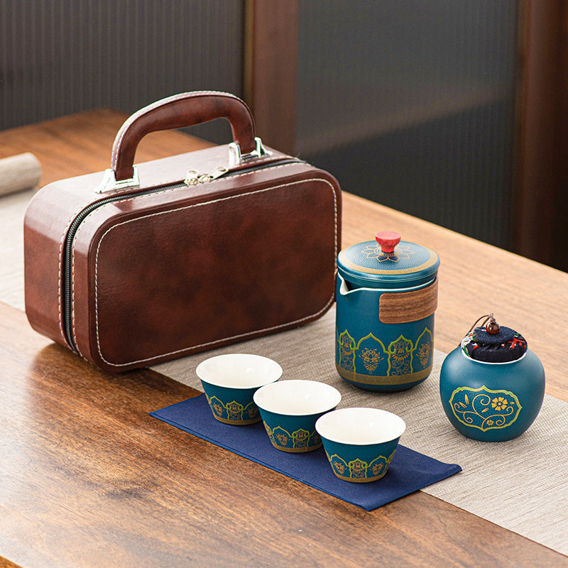 Kung Fu Tea Set | Portable Artisan Ceramic