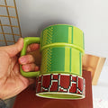 Sculpted Pipe Ceramic Mug | Sage Green