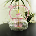 Butterfly Hand-Painted Borosilicate Teapot