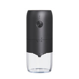 Vertex Kitchenware portable electric coffee grinder with compact design, showing the sleek grinder with stainless steel blades.