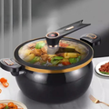 Enamel Micro-Pressure Stewpot | Double-Handle Design