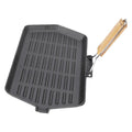 Cast Iron Striped Steak Pan | Foldable Handle