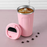 Vertex Kitchenware premium insulated steel coffee tumbler, travel-ready drinkware with a sleek stainless steel design and spill-proof lid.