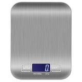 Digital kitchen scale by Vertex Kitchenware with stainless steel surface, showing precise measurements on the digital display.