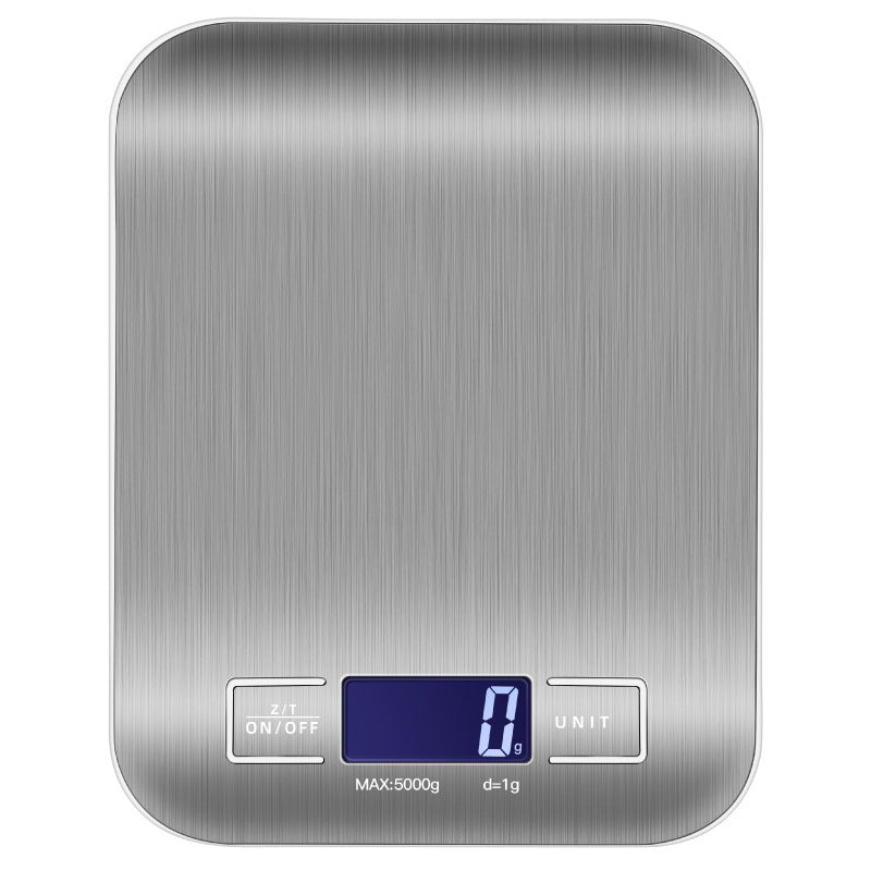 Digital kitchen scale by Vertex Kitchenware with stainless steel surface, showing precise measurements on the digital display.