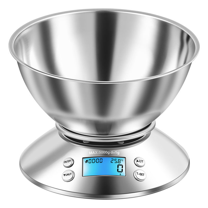 Precision Kitchen Scale | Stainless Steel with Bowl