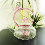 Butterfly Hand-Painted Borosilicate Teapot