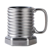 Vertex Kitchenware ceramic coffee mug with a smooth white finish, showcasing a durable, eco-friendly drinkware design.