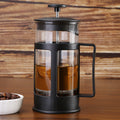 Vertex Kitchenware French Press coffee and tea maker, premium teaware and coffeeware with glass carafe and stainless steel plunger.
