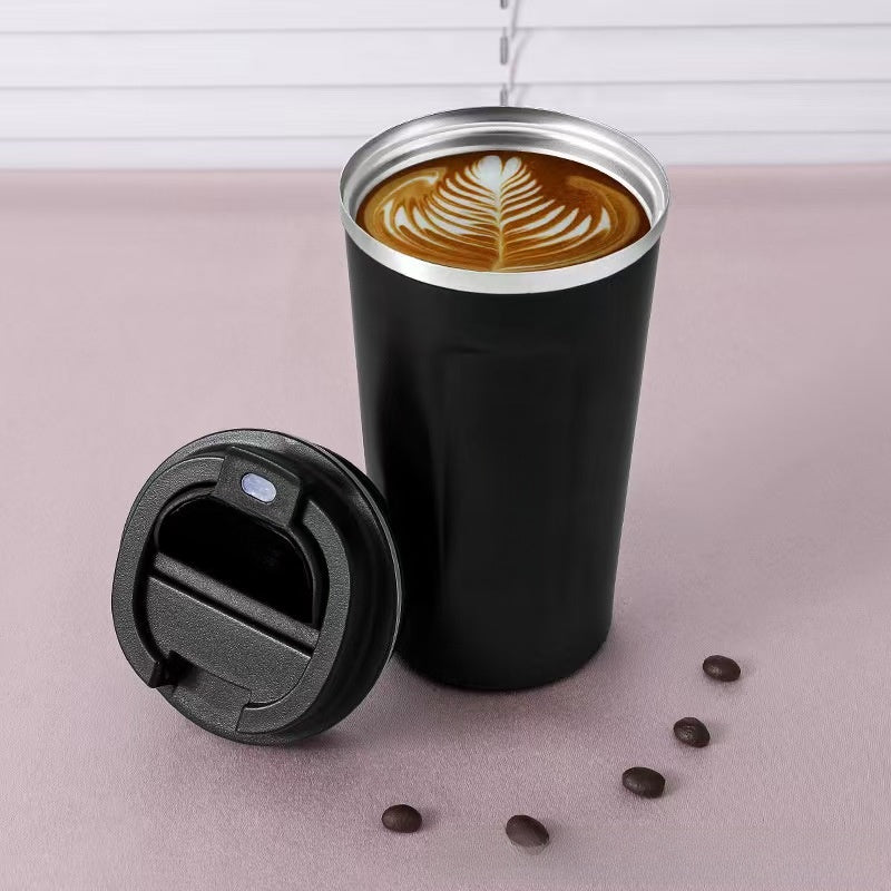 Vertex Kitchenware premium insulated steel coffee tumbler, travel-ready drinkware with a sleek design and secure lid.